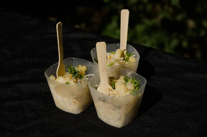 Mini mac & cheese en terrasse